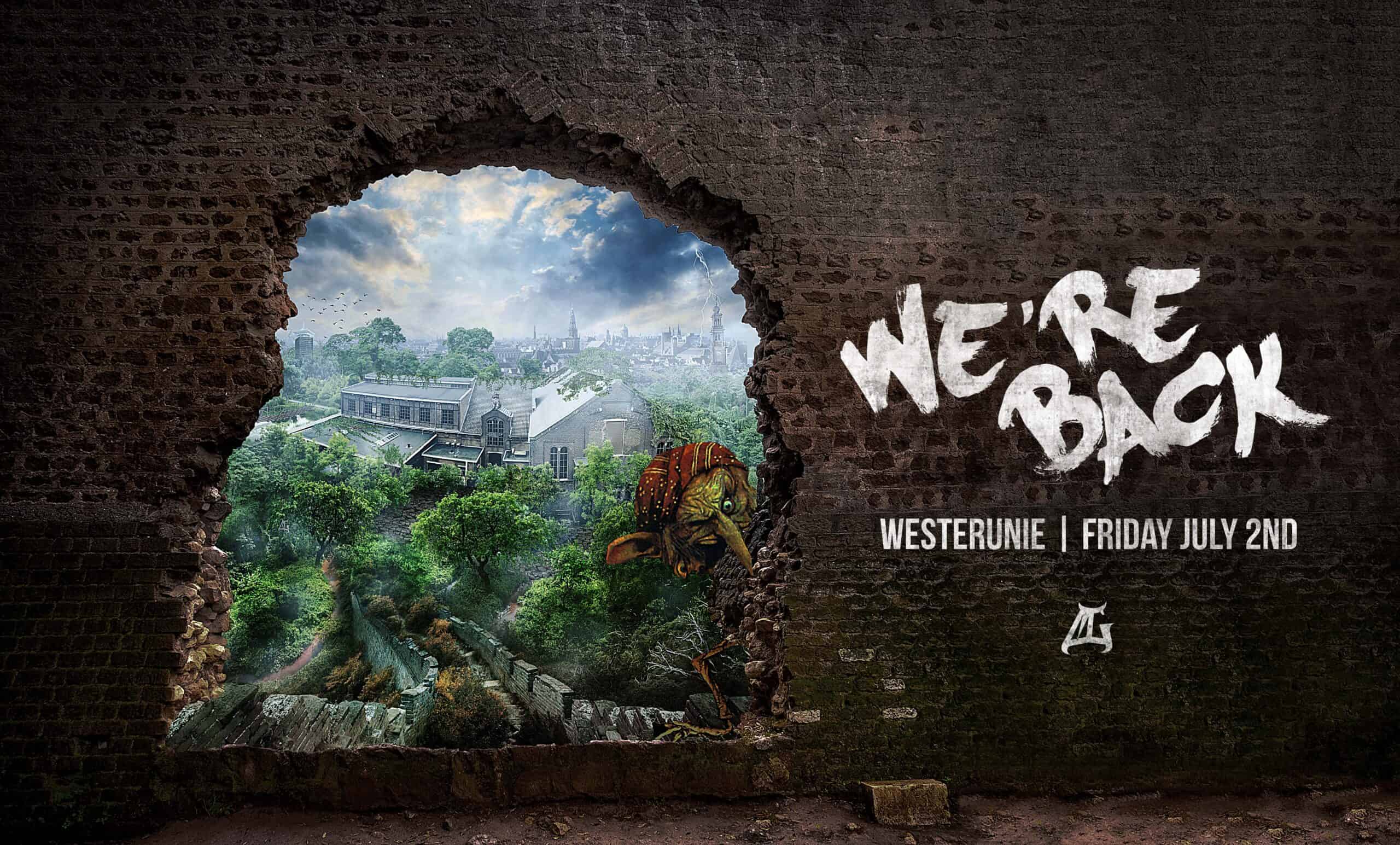 Hole In Wall Garden Gate Horizontal Background Broken